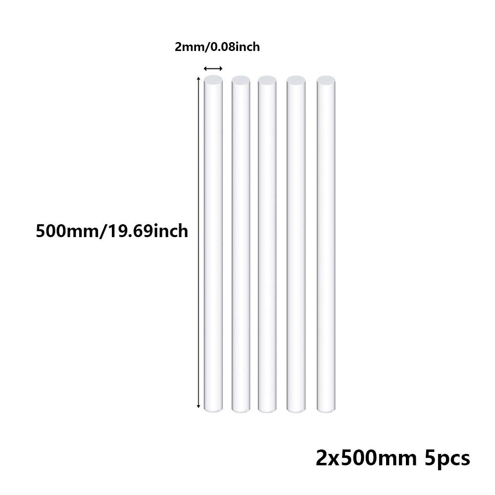 

1-5pcs DIY Clear Acrylic Rods 500mm Round Bars - Easy Cut & Shape for Custom Builds, Craft Projects