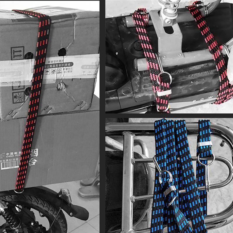 Motorsykkel Elastisk Gummi Bagasjestrikk Med Kroker Sykler Strikk Knyte Bil Bagasje Takstativ Stropp Fikseringsbånd Krok Biltilbehør