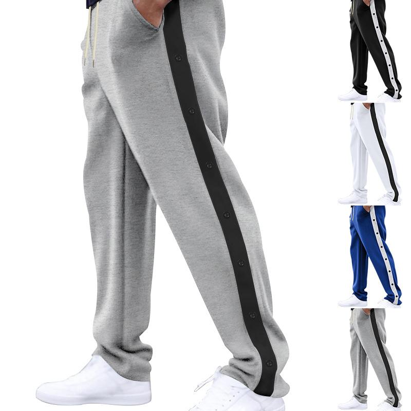 Men's Striped Cotton Drawstring Trousers