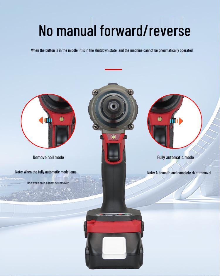 High-Power Cordless Brushless Rivet Gun with Lithium Battery