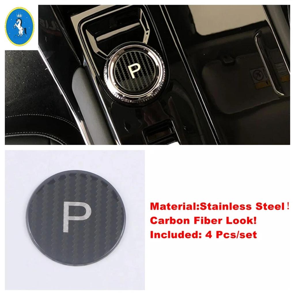 Car Accessories Central Gear Shift Stalls Frame P Button Panel Cover Trim Stainless Steel Interior Kit For Haval Dargo