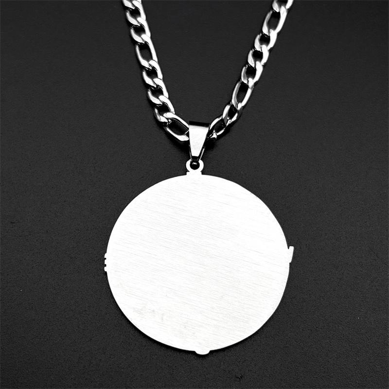 Trendiger Tigerauge Stein Kompass Erde Anhänger Halskette für Damen Herren Edelstahl Segeln Urlaubs Kette Halsketten Schmuck Geschenk