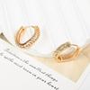 Geometric Oval Zircon Ear Cuffs: Elegant & Trendy Earrings for Women