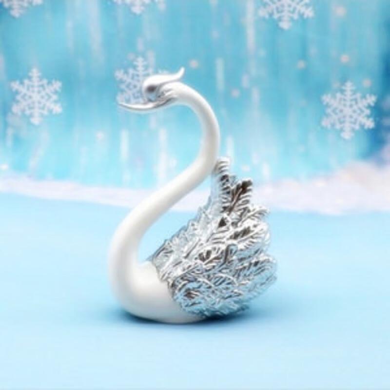 ZISIZ Crown Swan Cake Decoration