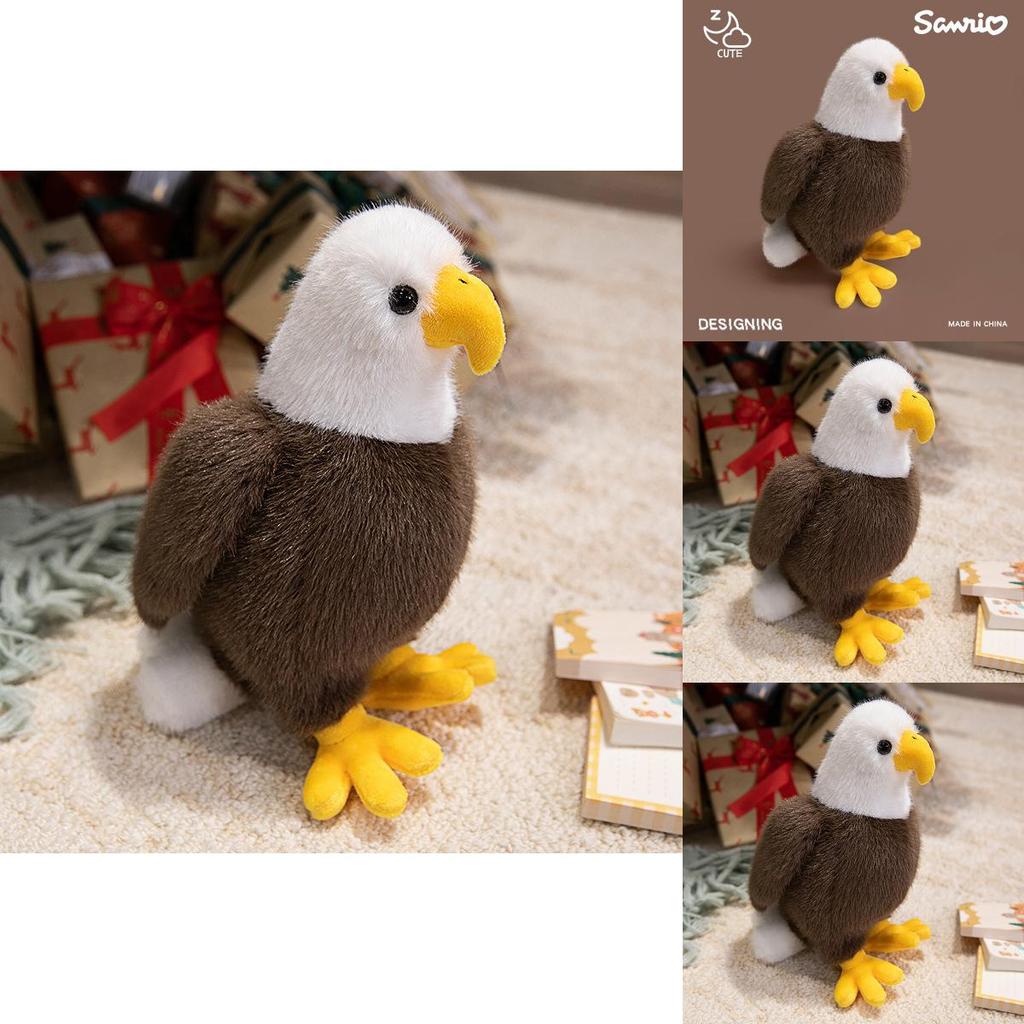 Animal Plush Toy Bald Eagle Figurine With Pp Cotton Filling For Collectors And Kids