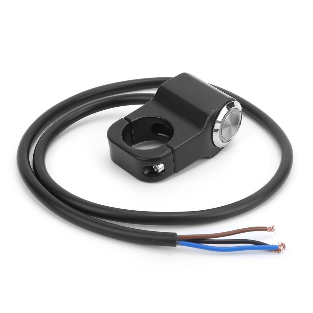 Handlebar Switch Push Button W Light Reset Lock Universal for Motorcycle with 22mm HandlebarRed Light