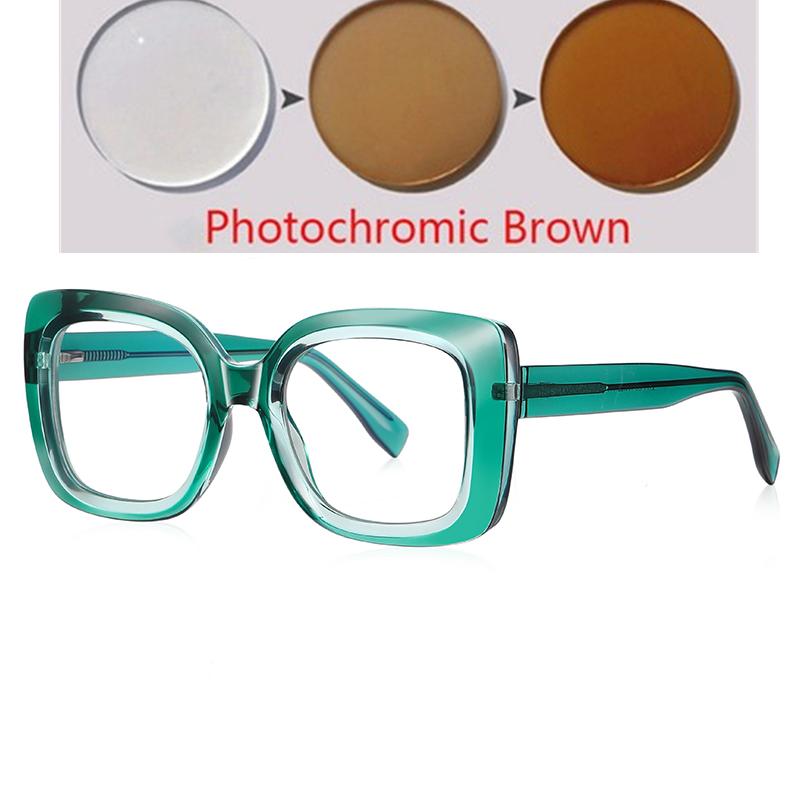 Pink Frame Square Finished Glasses Nearsighted Women  Spring Hinge Square Prescription Spectacles Power 0 -0.5 -0.75 To -6.0