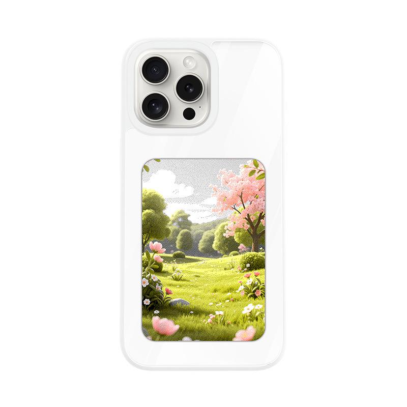 

E-ink Screen Phone Case for Apple 13-16: Drop-Proof with Stand, NFC, in Black, White, Pink iPhone 13 белый