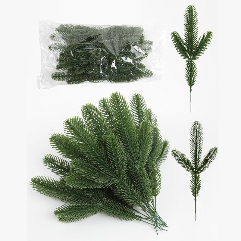 Artificial Pine Branch Green Plant Pine Needle Spray Green Plant Stem Christmas Winter Wedding Garden Decoration 60 Branches