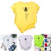 Women's Bee Printed Crew Neck T-shirts Featuring Soft Cotton Fabric For Comfort