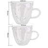 Drinkware Glass Cup for Juice Milk Kitchen Dinking Glasses Tea Cup Insulated Glass Cup Coffee Mug