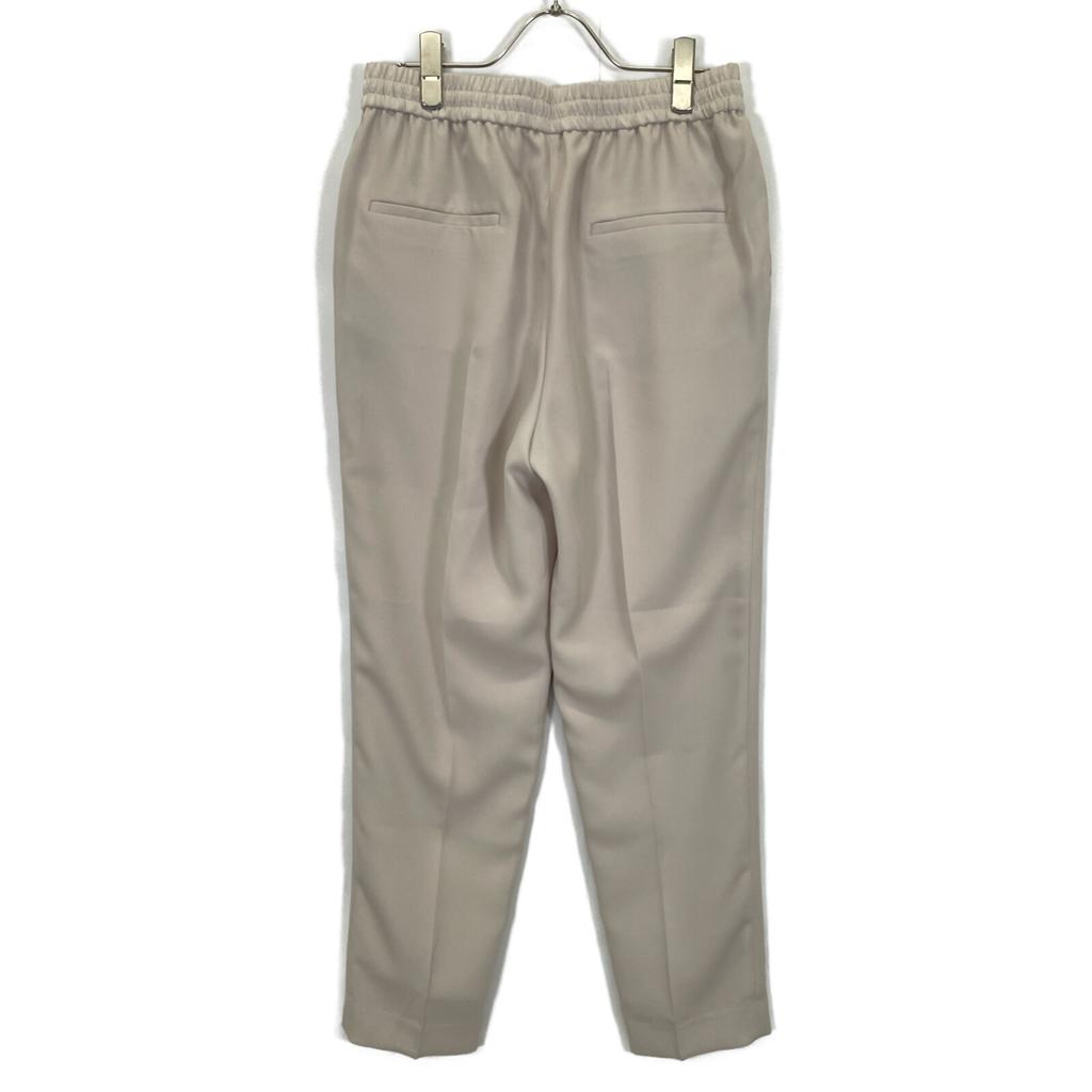 ICB Grey [Washable] FluidBackSatin Drawstring Pants Bottoms 40 beigeUsed