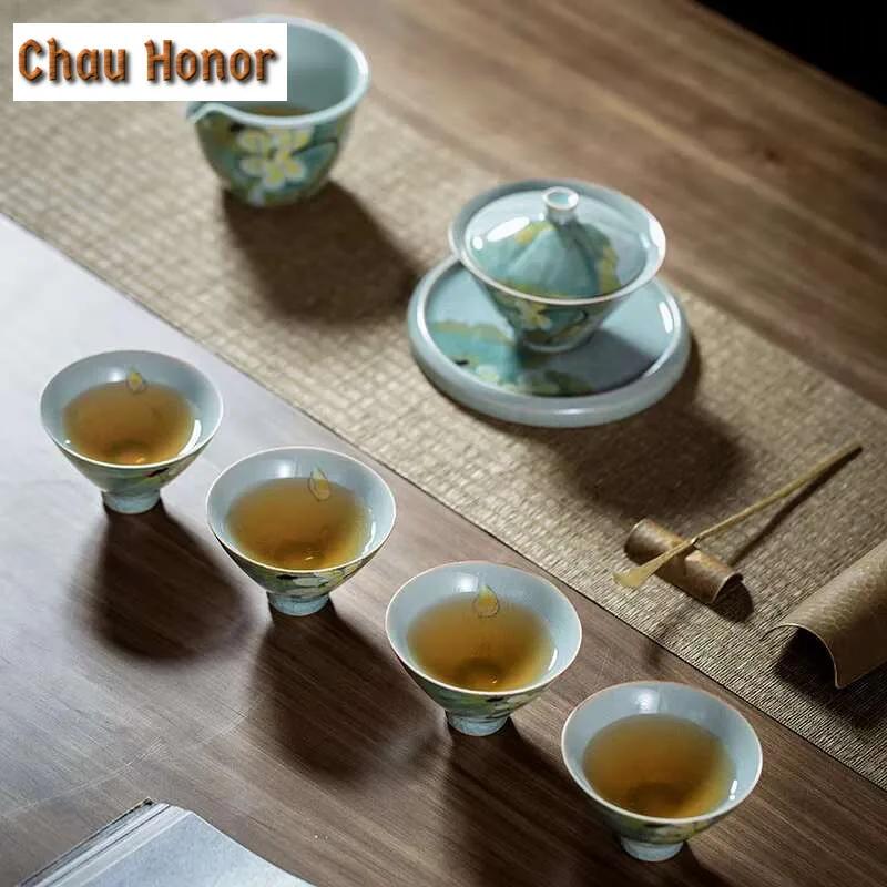 80ml Borneol Glaze Cone Ceramic Tea Cup Creative Pure Hand-painted Hat Teacup Can Raise Single Cup Kung Fu Tea Master Cup Gifts