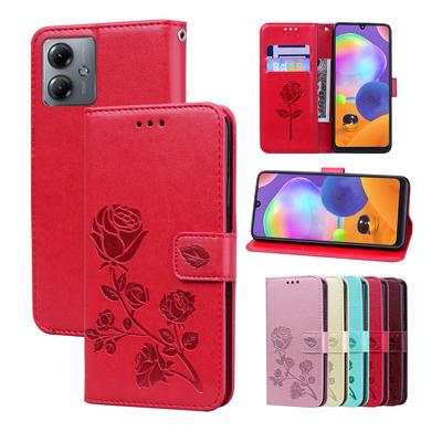 Women Wallet Flip Case Rose Flower Leather Phone Cover +Card Money Slot For Xiaomi 13T Pro Redmi 13C 12C 12 10C Note 12s 12 11s 11 10 Pro+ 5G 4G