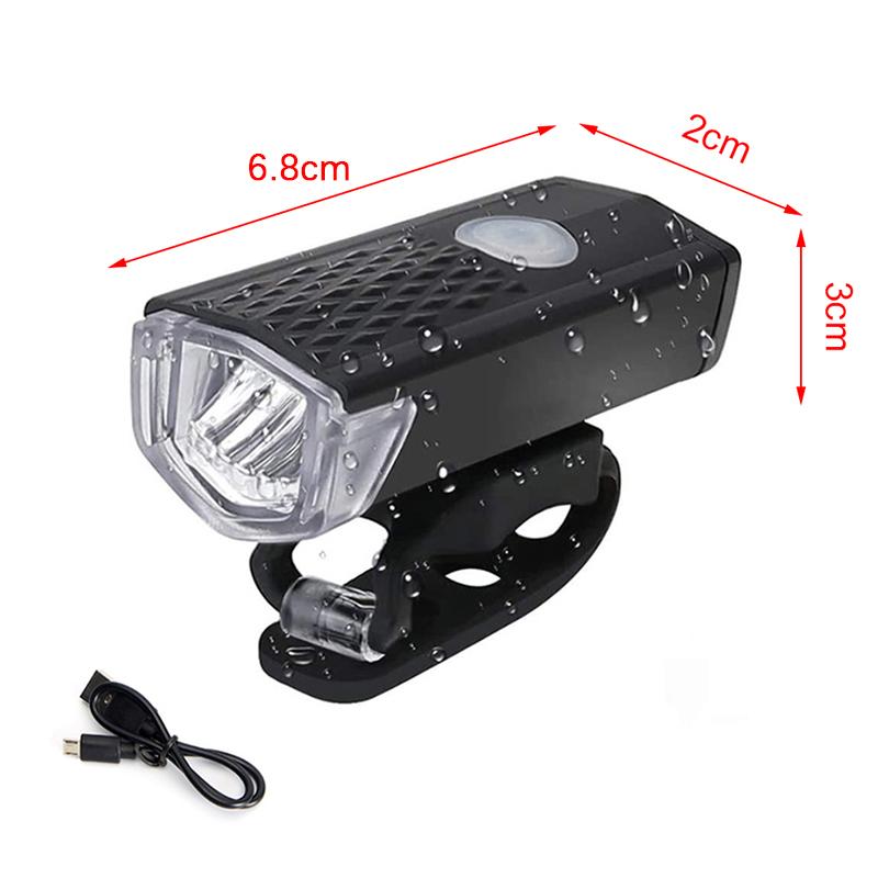 Bike Light Kit USB Rechargeable Headlight With Tail Light Easy Installation 3 Modes For Road Mountain Bike Accessories