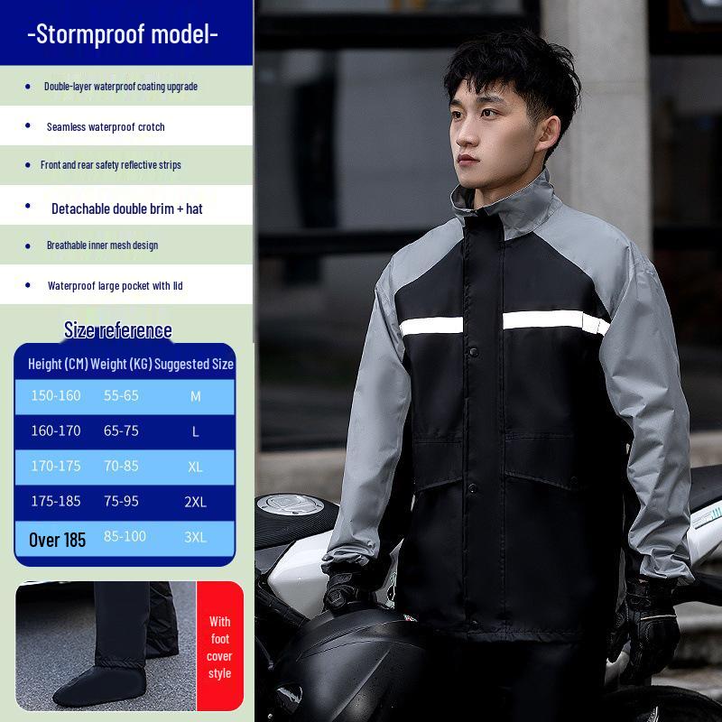Unisex Long Raincoat Overcoat Set for Hiking & Travel