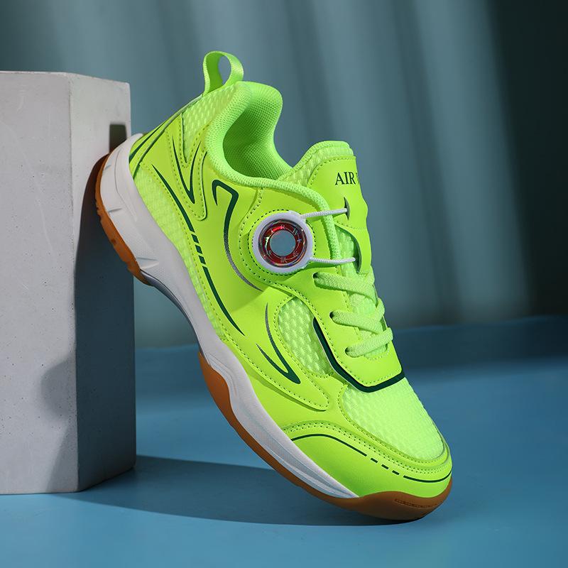 Children's professional badminton shoes rotating buckle boys breathable tennis shoes girls non-slip lightweight sports shoes