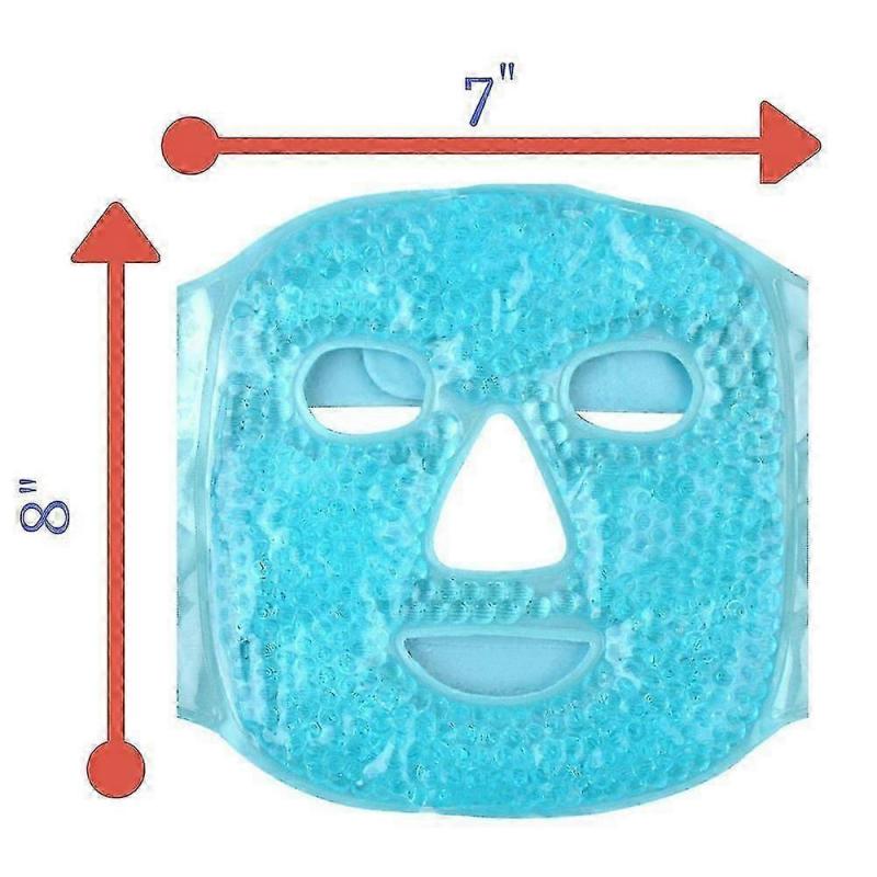 Hot And Cold Therapy Gel Bead Full Facial Care | Ice Face Mask For Migraine Headache, Stress Relief | Reduces TW
