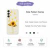 For Samsung Galaxy A16 5G/4G Case Golden Butterfly Sunflower Pattern Printing Straight Edge TPU Phone Back Cover