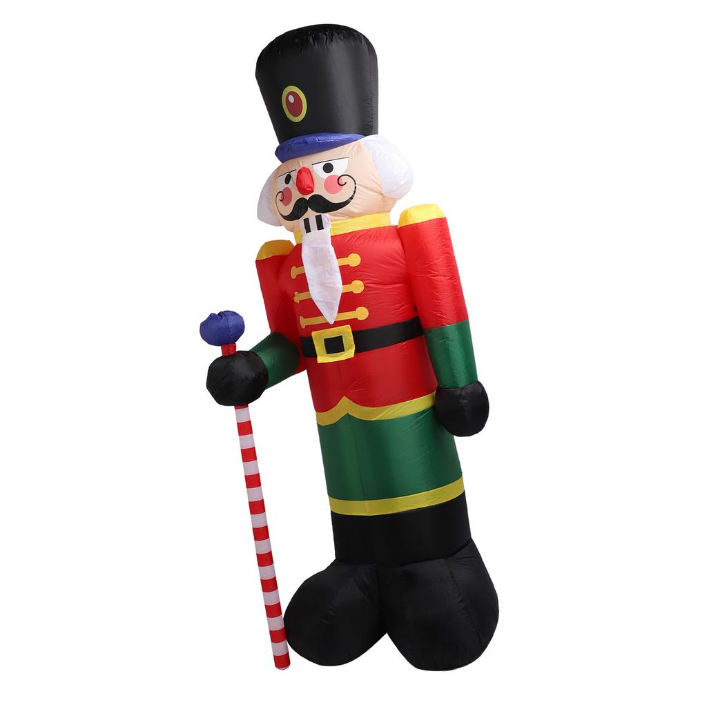 Inflatable Christmas Soldier 7.9ft Polyester Fiber Reusable Waterproof Blow Up Soldier for Outdoor