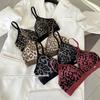 Original French Leopard Print Triangle Bra - Comfortable, Fashionable, Wire-Free