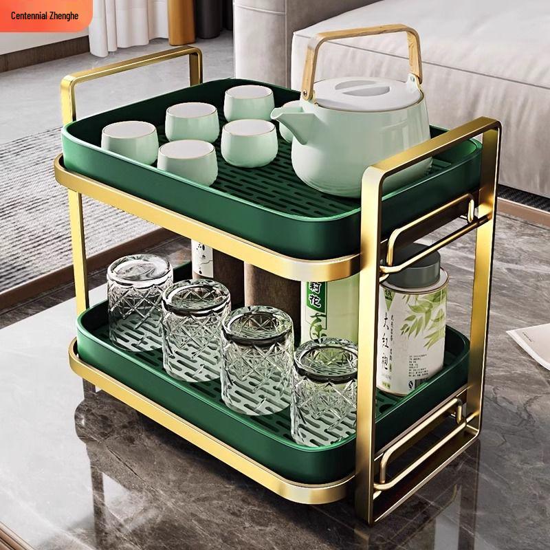 Double-Layer Desktop Tea Set & Cup Draining Rack