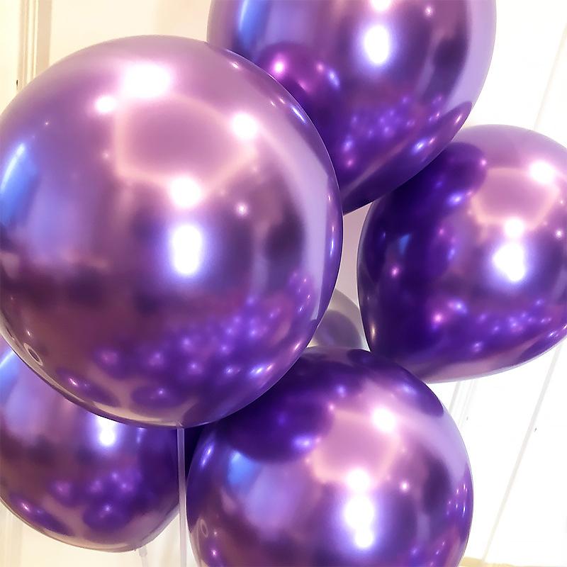 20Pcs Chrome Metallic Balloons 10 Inches Latex Balloons For Diy Valentine'S Day Wedding Birthday Party  Year Decorations