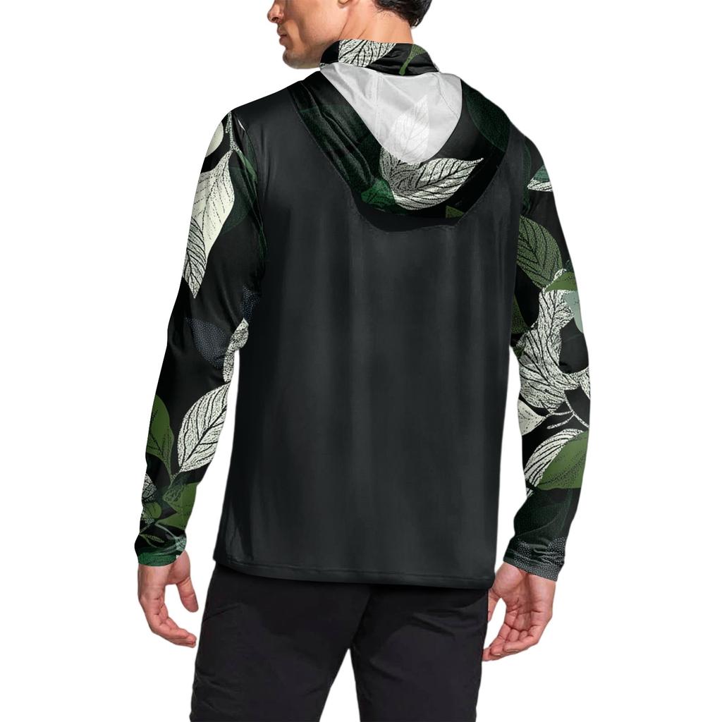 Pánské tričko s maskou Lehký s dlouhým rukávem s kapucí Turistika Rybaření Výkon