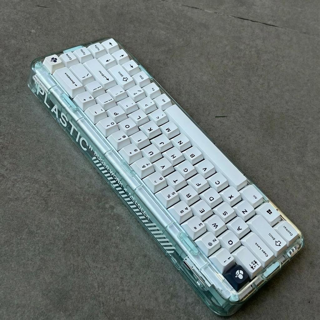 Xiaomi [In stock] Minimalist white Japanese Keycaps Dye-Sub Cherry profile 125 Keys PBT Material