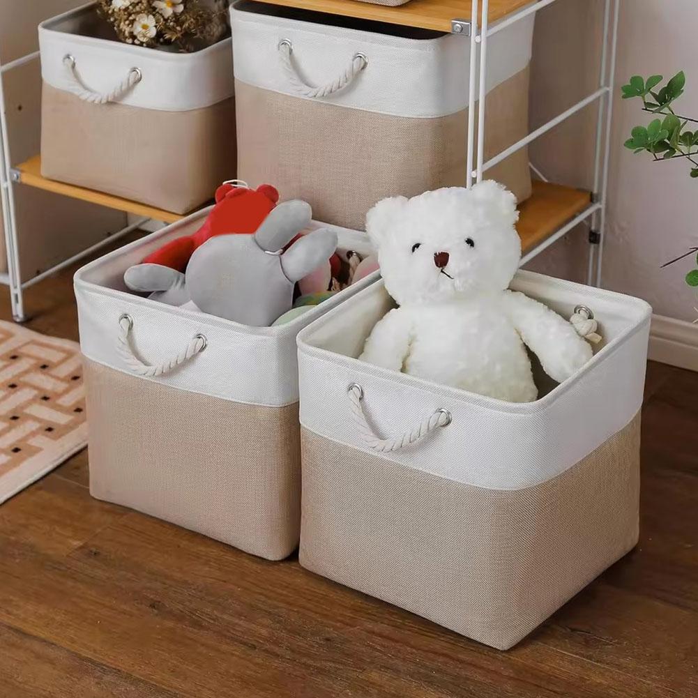 Folding Fabric Storage Basket Portable Multi-functional Home Supplies Sundries Sorting Basket Cube Toys Sock Organizer Box