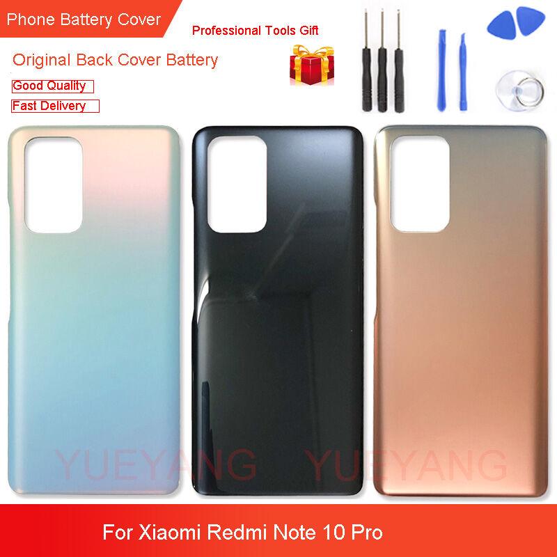 For Xiaomi Redmi Note 10 Pro M2101K6G, M2101K6R Glass Back Cover Rear Door Housing Replacement Spare Repair Parts + 8 Pcs Tools