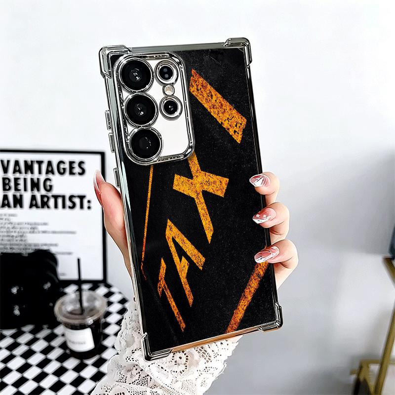 NYC Yellow Taxi Cabs Soft Phone Case For Samsung Galaxy S26 Ultra S25 Edge S24 FE S23 Plus S22 S21 + S20 Plating Anti-Fall Funda