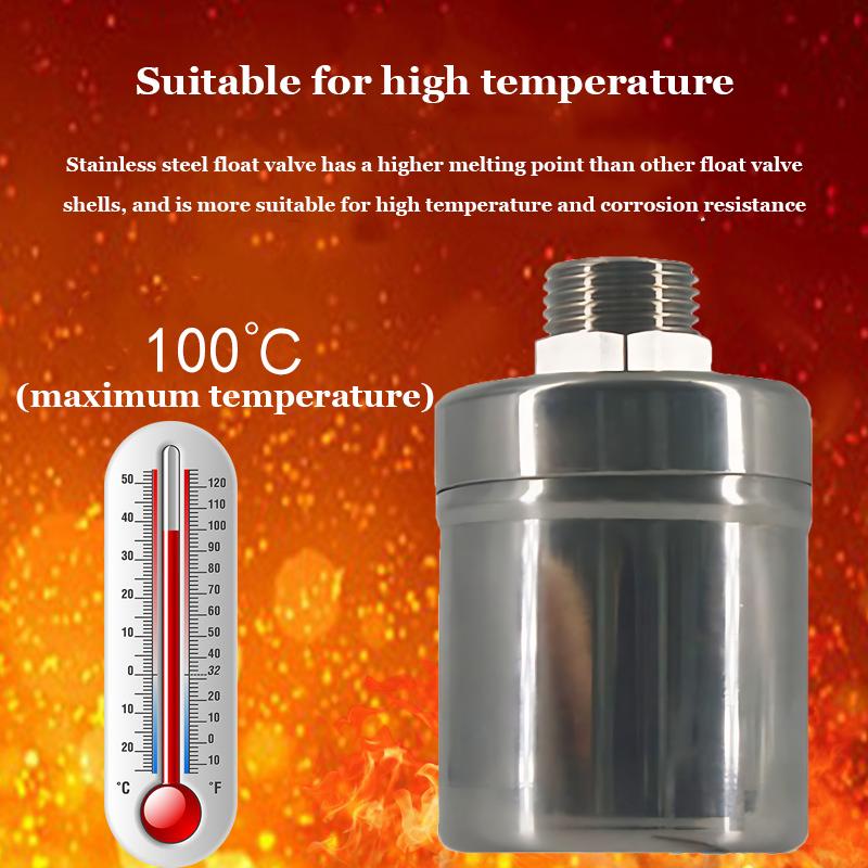 304 Edelstahl Schwimmerkugelventil automatischer Wasserstandregler Wasserturmtank Küchenarmatur automatischer Wasserstopp