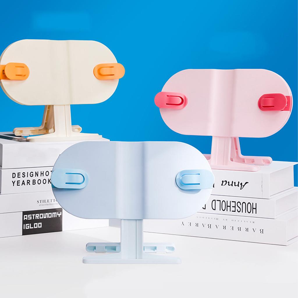 Suport de citire de cărți Ajustare lățime Suport de carte portabil, compact, albastru pentru telefoane mobile, tablete Stud