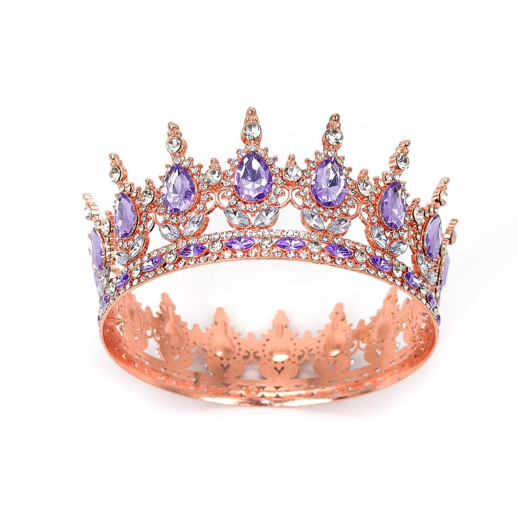 New Crown Bride's Headwear Dress Wedding Princess  Luxurious and Shiny Baroque Crown Decorative Ornament  Crown