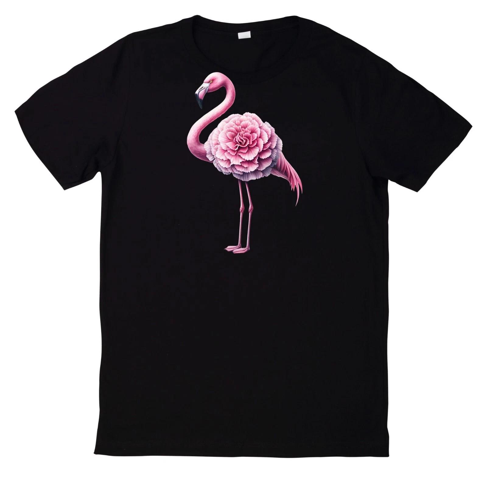 T-Shirt Rosa Blumen Flamingo Motiv S
