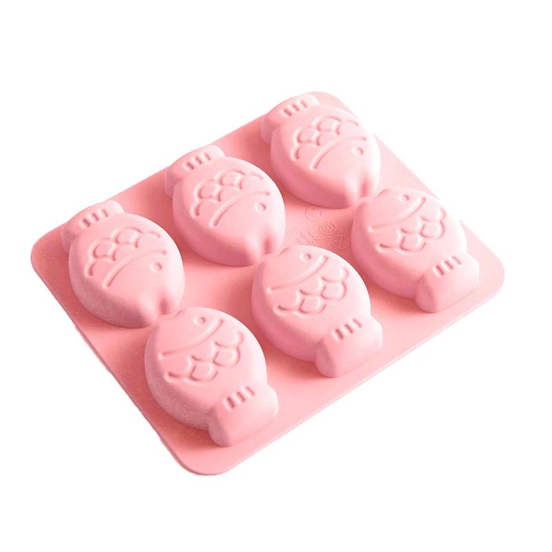 

2 шт. милые рыбки силиконовые формы для мыла ручной работы мыло формы своими руками круглая милая золотая рыбка форма мыло свеча шоколад BPA бесплатно