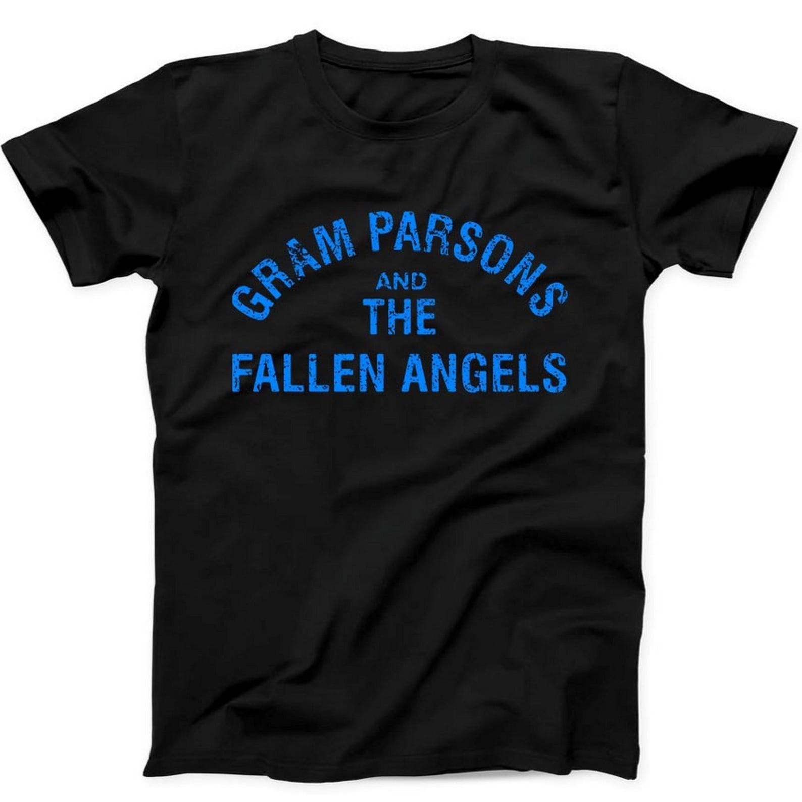 Gram Parsons And The Fallen Angels Folk Rock Music Gift Black Tee T Shirt B201 S
