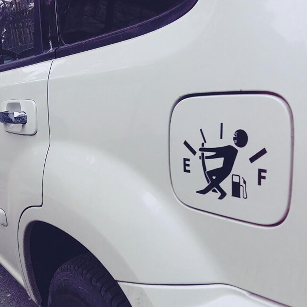 Grappige Auto Stickers Trek Brandstoftank Wijzer Reflecterende Sticker Hoge Benzine Sticker Brandstofmeter Leeg Stickers Sticker Auto Exterieur