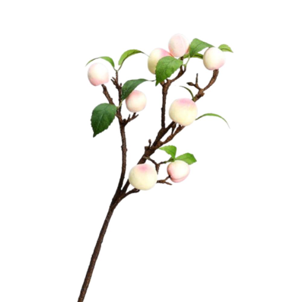 

Chinese Style Artificial Peach Branch Realistic Fake Plants Wedding Party Decor розовый