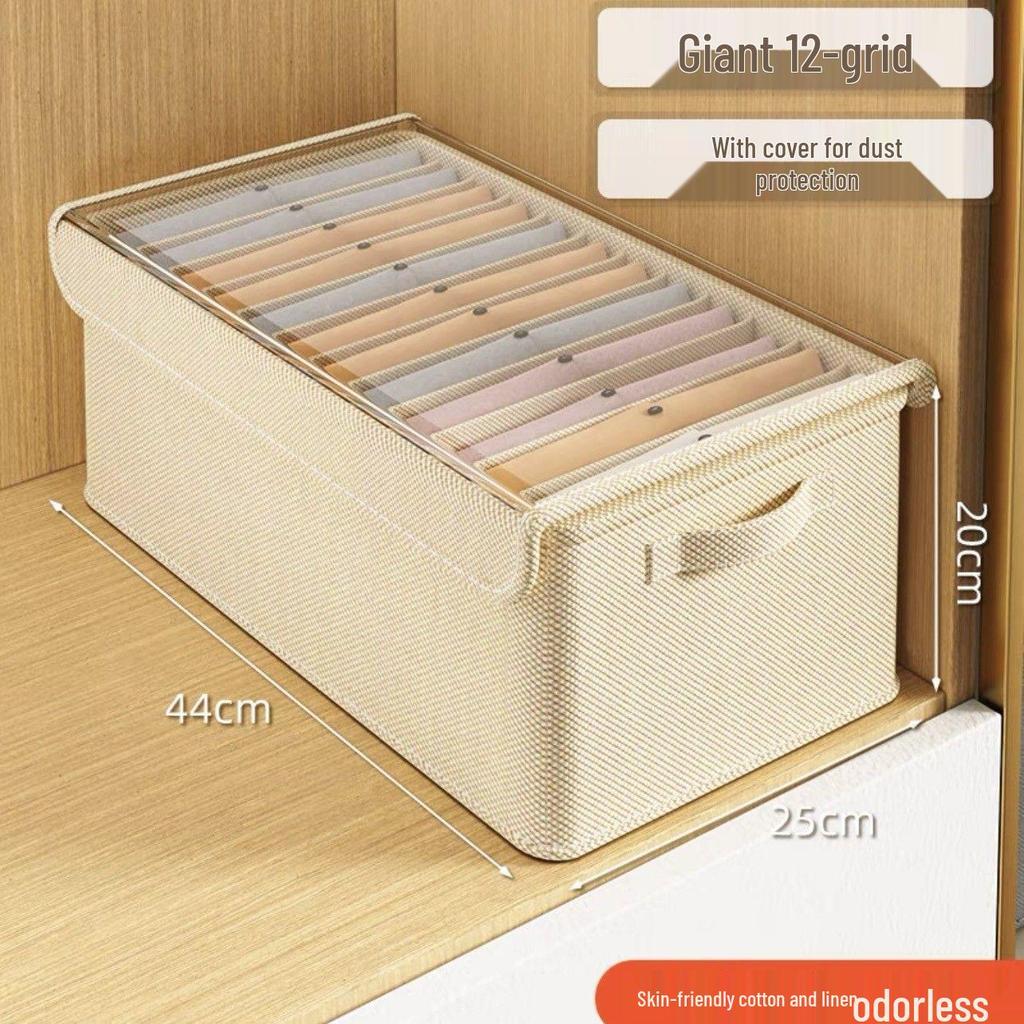 Foldable Fabric Organizer: Clothes, Underwear & Pants Storage Box for Wardrobe