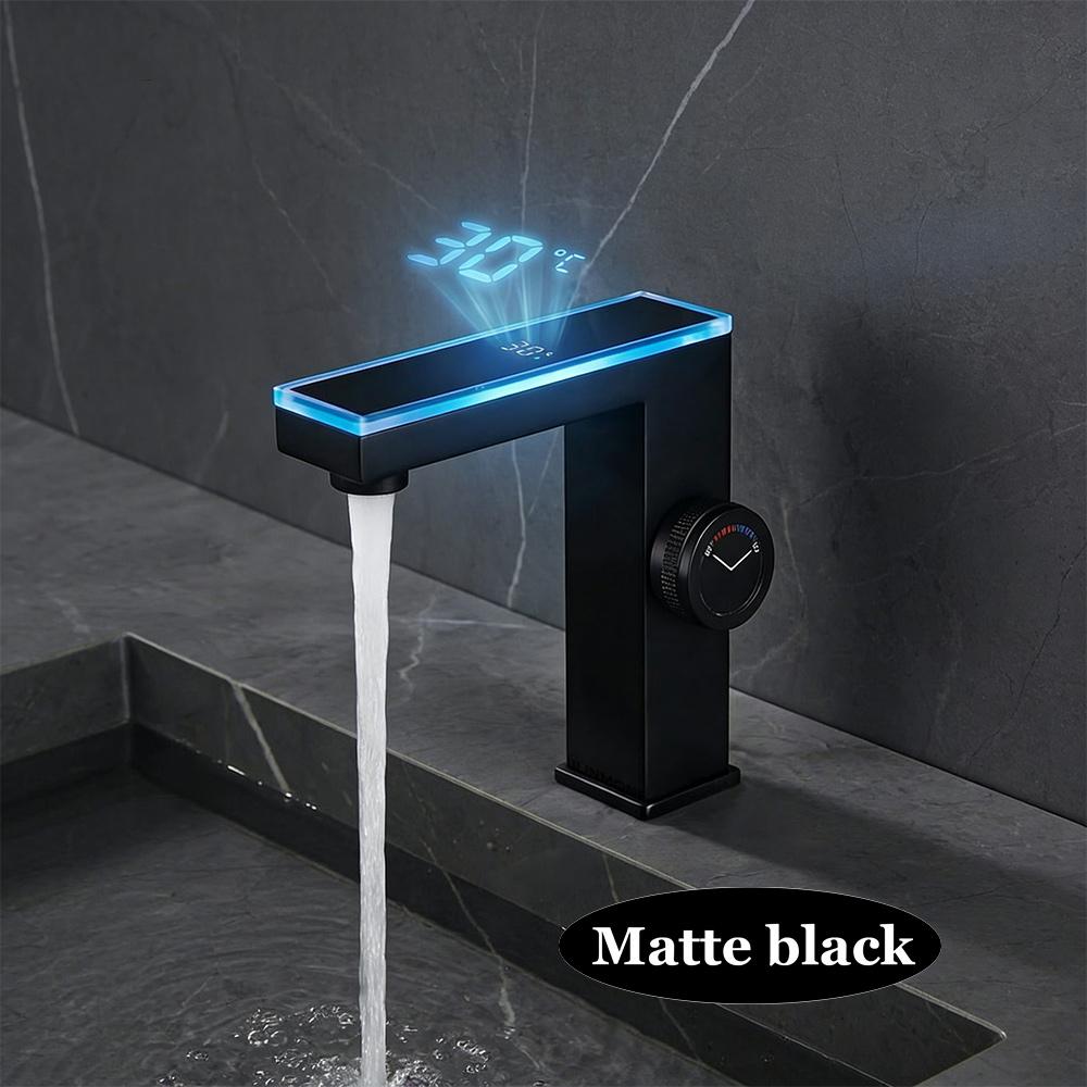 

Modern Hot Sale Bathroom Faucet LED Temperature Display Smart Bathroom Sink Faucet Hot and Cold Mixer Basin Tap Washbasin Faucet
