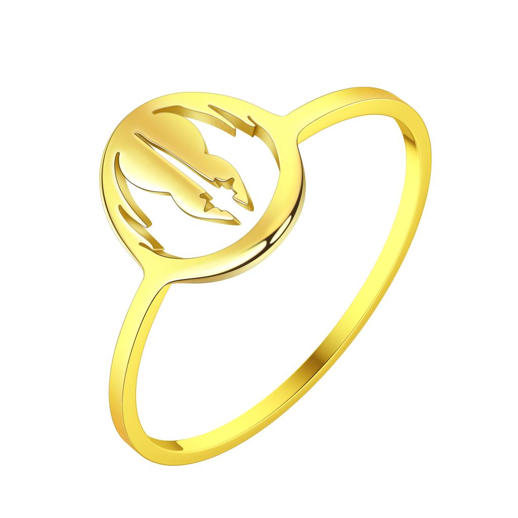 Kinitial Stainless Steel Scissors Egypt Eye of Ra Ghost Bee Gun Finger Knuckle Ring Women Wedding Party Jewelry Birthday Gift