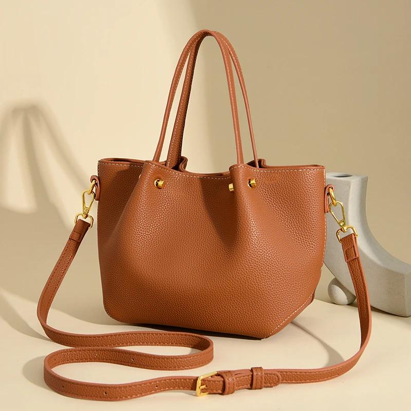 Ladies Crossbody Luxury Leather Bag Brand Trend Feminine Shoulder Bags High Quality Vintage Large Capacity Bag