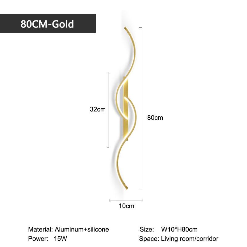 Black Gold LED Wall Lights for Bedroom Living Room Black Gold LED Wall Lamps Wall Sconce for Corridor Aisle AC85-265V