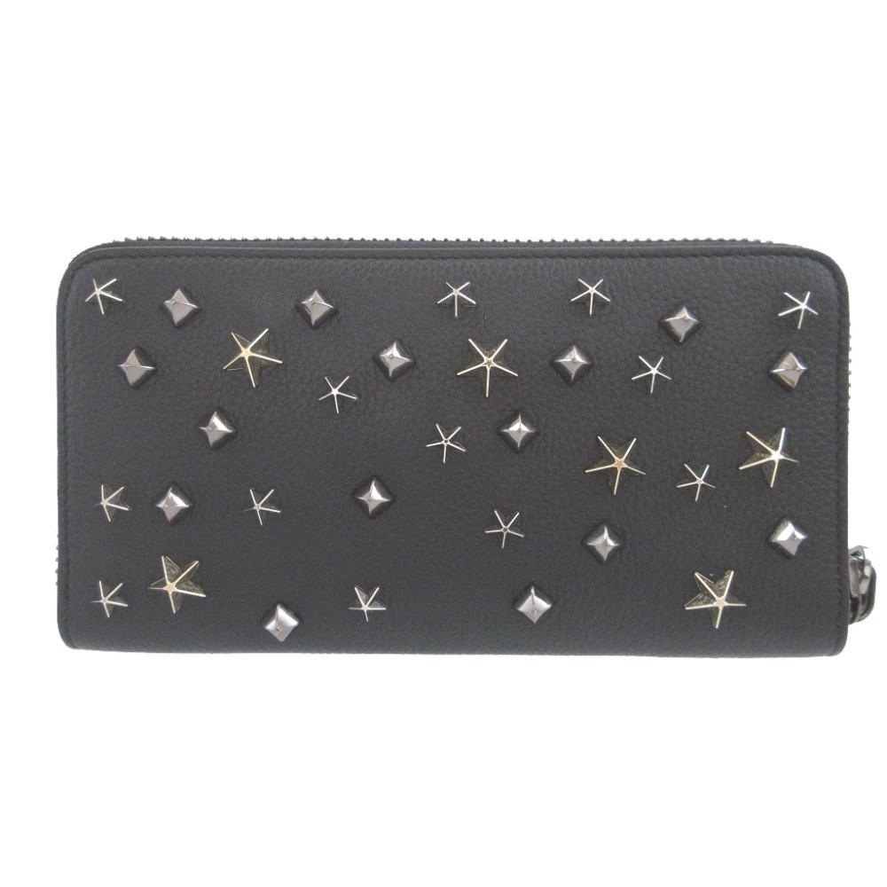 Used AUTHENTIC Christian Louboutin 3175230 Studs Panettone Long Wallet Leather