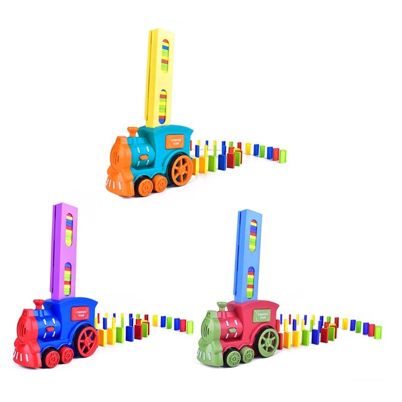 Elektrischer Zug Domino Stein Spielzeug Lernkacheln Spiel Zerlegbar Interaktives Pädagogisches Stapelspielzeug Lustiges Baby Geschenk