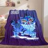 1 Stuk Kpop Demon Hunters Derpy Katten Print Flanellen Deken, Comfortabel voor Alle Seizoenen, Woondecoratie, Warmte en Comfort, Perfect voor Kerstcadeaus