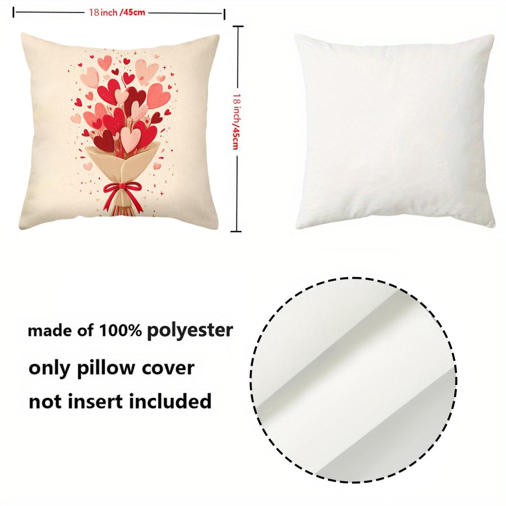 Heart-Shaped Pillows For Home Decor Valentine's Style Polyester pillowcase, sofa decorative cushion cov Headboard Pillow