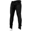 Men's Casual Small Straight Jeans Pants Fashion Wide Leg Pants Solid Color Jeans
